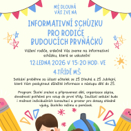 Informativní schůzka pro rodiče budoucích prvňáčků